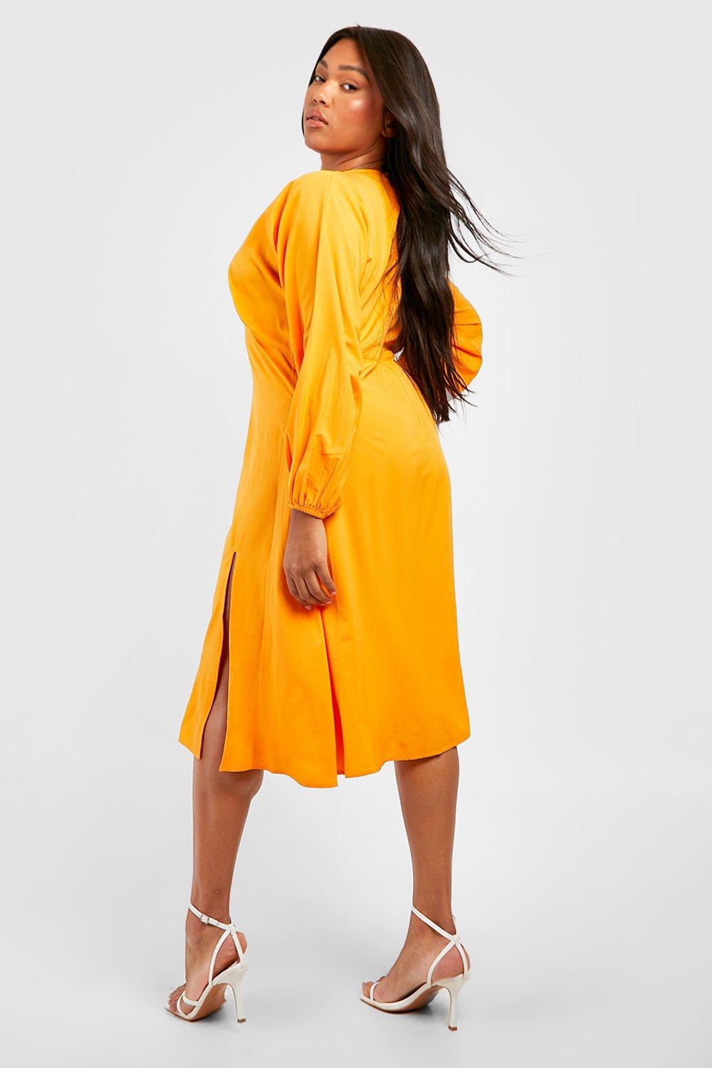 Boohoo burnt hotsell orange dress